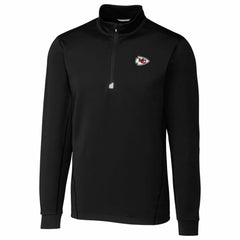 Kansas City Chiefs Cutter & Buck Traverse Quarter-Zip Pullover Jacket - Black cheap