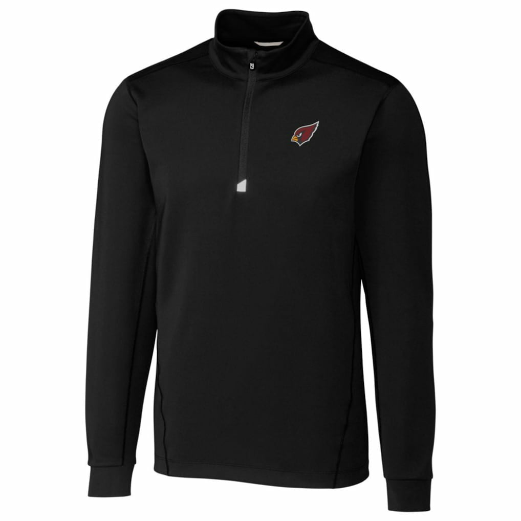 Arizona Cardinals Cutter & Buck Traverse Quarter-Zip Pullover Jacket - Black on sale