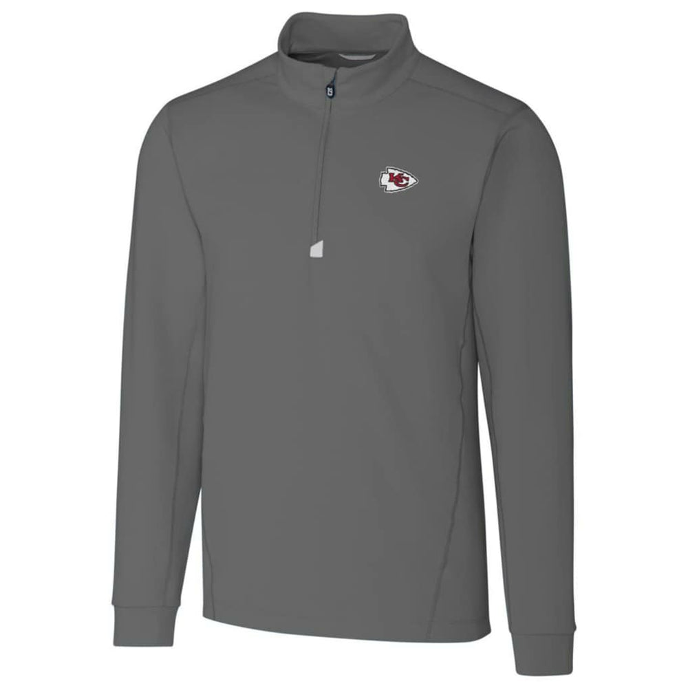 Kansas City Chiefs Cutter & Buck Traverse Quarter-Zip Pullover Jacket - Gray outlet