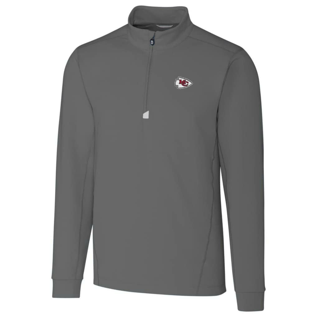 Kansas City Chiefs Cutter & Buck Traverse Quarter-Zip Pullover Jacket - Gray outlet