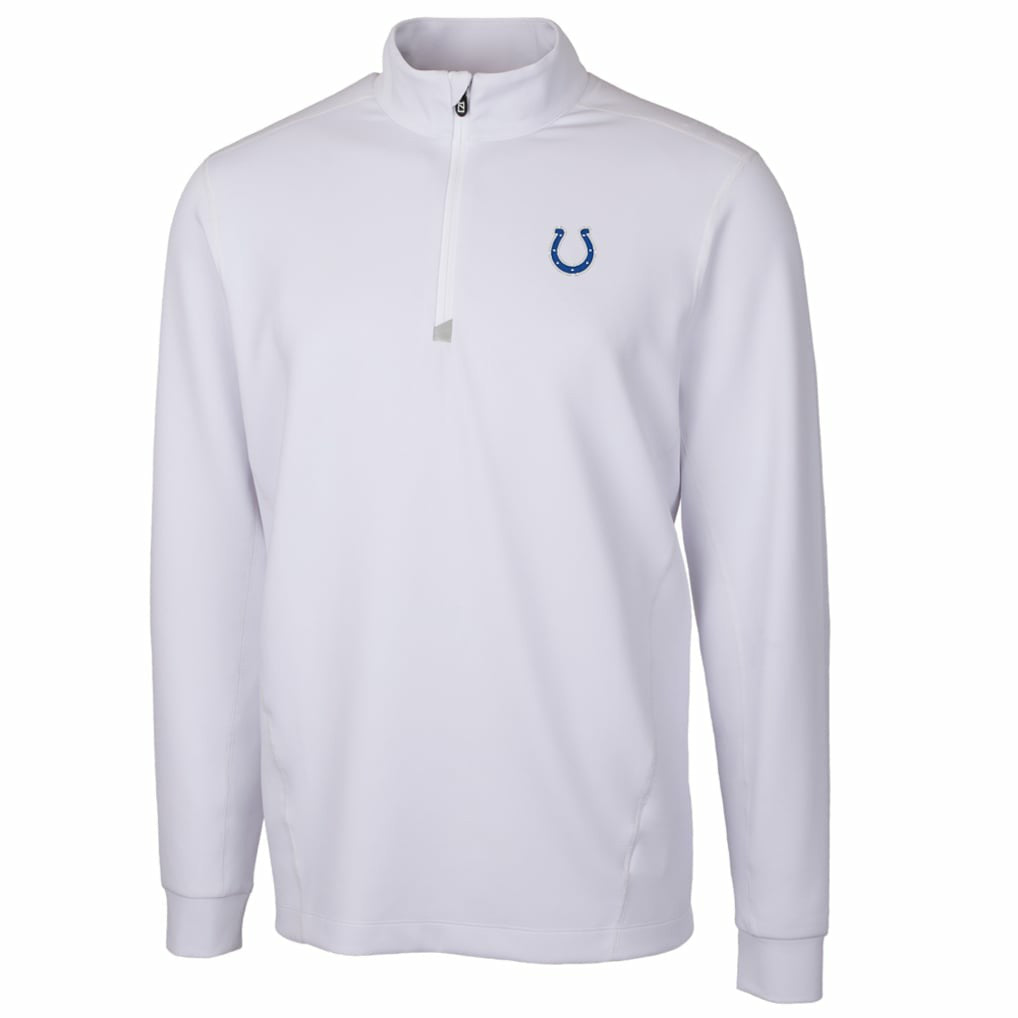 Indianapolis Colts Cutter & Buck Traverse Quarter-Zip Pullover Jacket - White cheap
