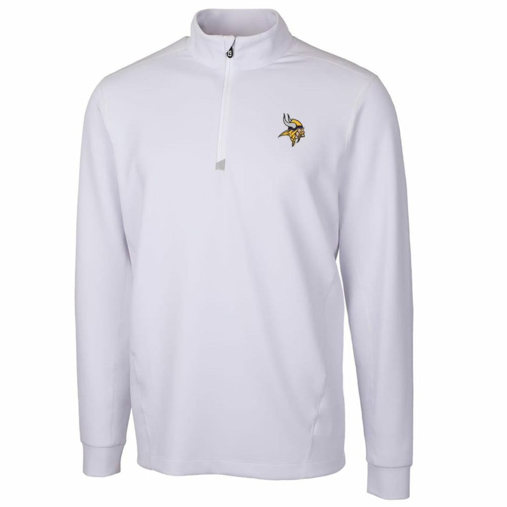 Minnesota Vikings Cutter & Buck Traverse Quarter-Zip Pullover Jacket - White outlet