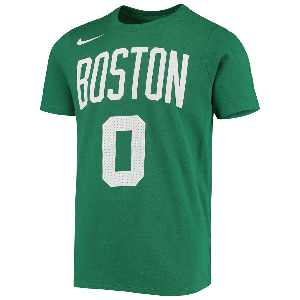 Jayson Tatum Boston Celtics Youth Logo Name & Number Performance T-Shirt - Kelly Green shop