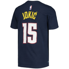 Nikola Jokic Denver Nuggets Youth Logo Name & Number Performance T-Shirt sale - Navy sale
