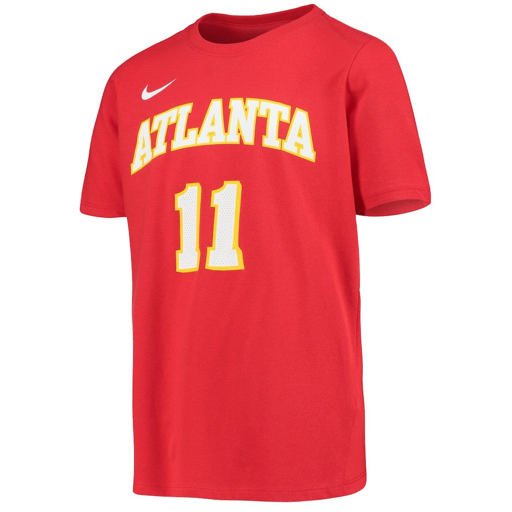 Trae Young Atlanta Hawks Youth Logo Name & Number Performance T-Shirt - Red discount