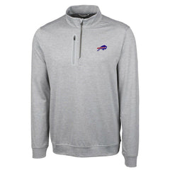 Buffalo Bills Cutter & Buck Big & Tall Stealth DryTec Quarter-Zip Pullover Jacket - Heathered Gray cheap