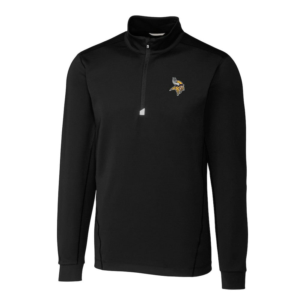 Minnesota Vikings Cutter & Buck Big & Tall Traverse Quarter-Zip Pullover Jacket - Black sale