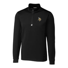 Minnesota Vikings Cutter & Buck Big & Tall Traverse Quarter-Zip Pullover Jacket - Black sale