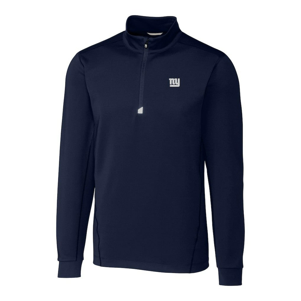 New York Giants Cutter & Buck Big & Tall Traverse Quarter-Zip Pullover Jacket - Navy on sale