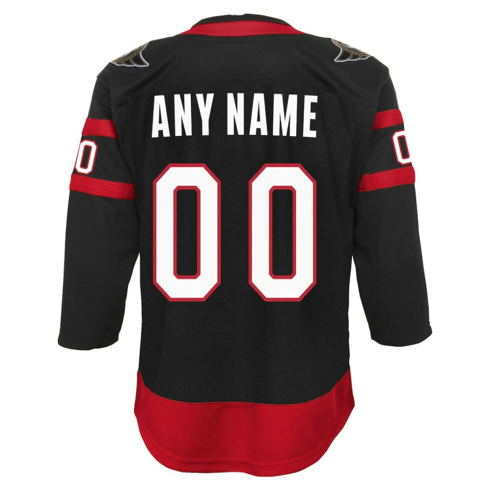 Ottawa Senators Youth Home Custom Premier Jersey - Black Jerseys