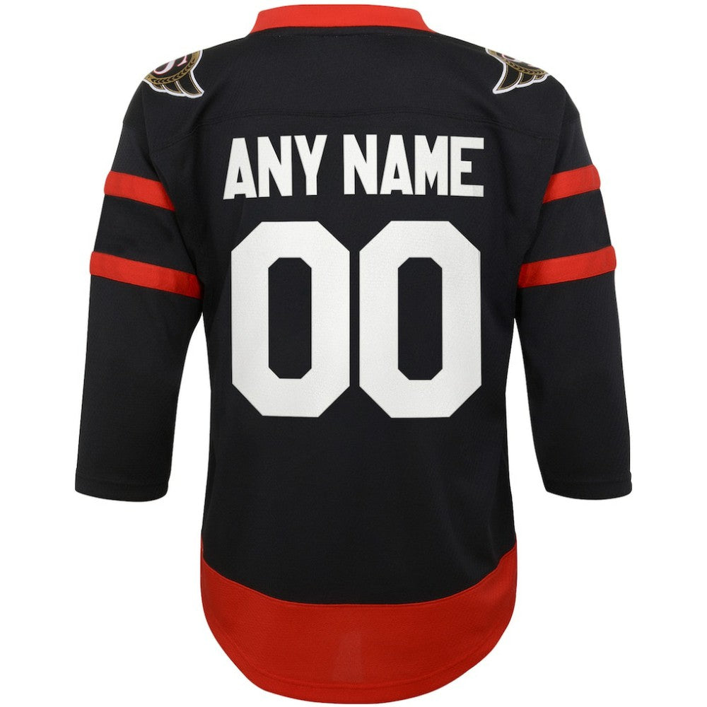 Ottawa Senators Youth Home Replica Custom Jersey - Black Jerseys