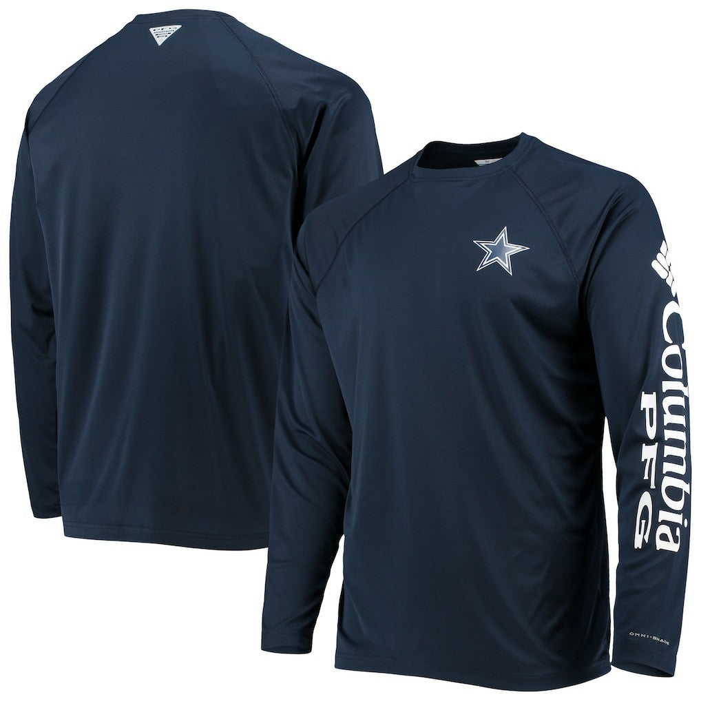 Dallas Cowboys Terminal Tackle Omni-Shade Raglan Long Sleeve T-Shirt - Navy cheap