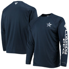 Dallas Cowboys Terminal Tackle Omni-Shade Raglan Long Sleeve T-Shirt - Navy cheap