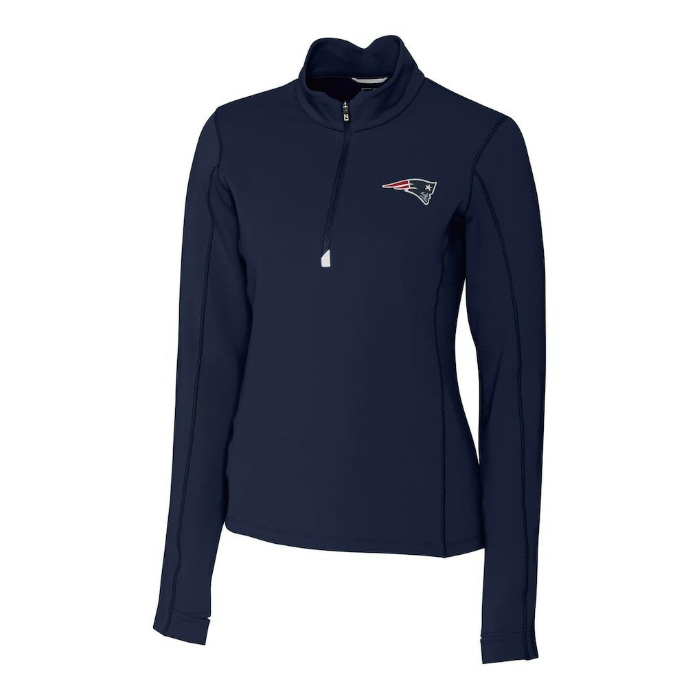 New England Patriots Cutter & Buck Women's Traverse Half-Zip Pullover Jacket - Navy for sale
