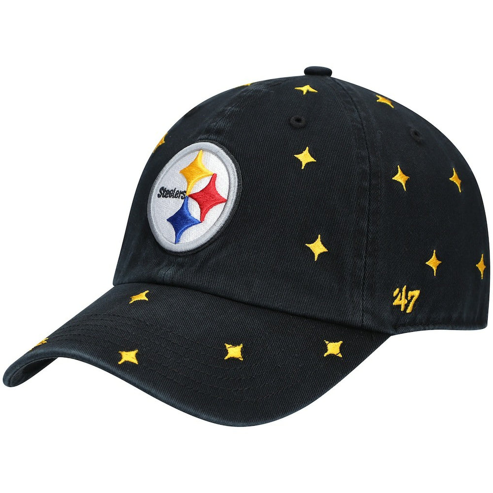 Pittsburgh Steelers '47 Women's Confetti Clean Up Adjustable Hat - Black/Gold discount