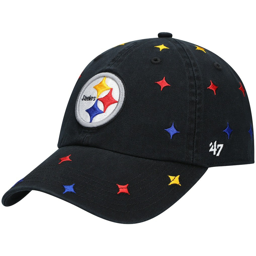 Pittsburgh Steelers '47 Women's Multi Confetti Clean Up Adjustable Hat - Black discount