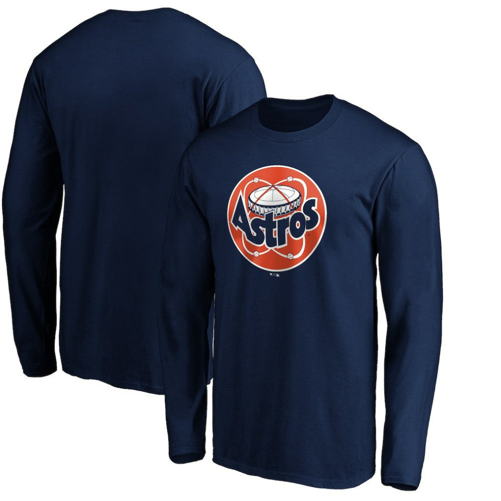 Houston Astros Cooperstown Collection Huntington Logo Long Sleeve T-Shirt Navy