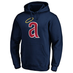 California Angels Cooperstown Collection Huntington Logo Fitted Pullover Hoodie Navy