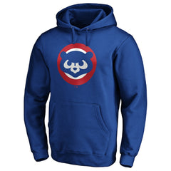 Chicago Cubs Cooperstown Collection Huntington Logo Fitted Pullover Hoodie Royal