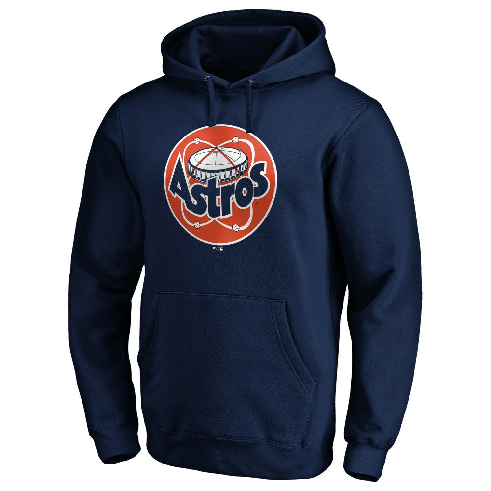 Houston Astros Cooperstown Collection Huntington Logo Fitted Pullover Hoodie Navy