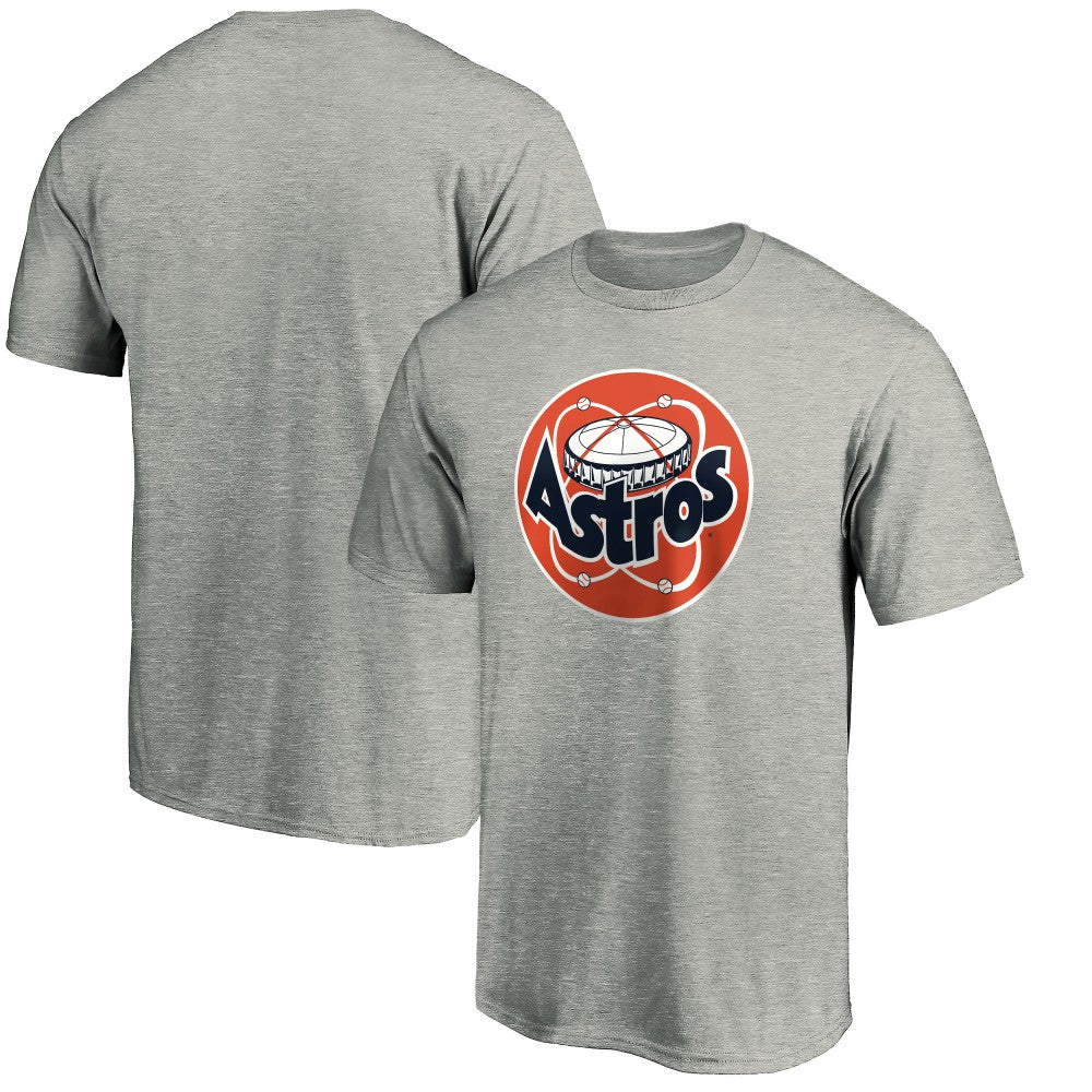 Houston Astros Cooperstown Collection Huntington Logo T-Shirt Heathered Gray