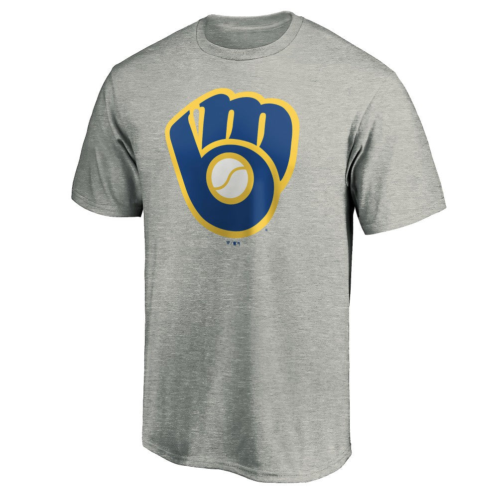 Milwaukee Brewers Cooperstown Collection Huntington Logo T-Shirt Heathered Gray