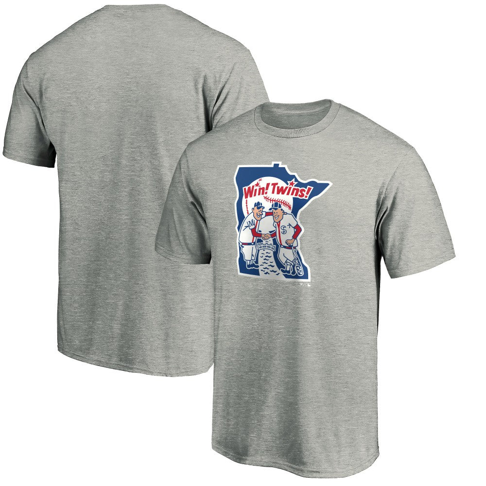 Minnesota Twins Cooperstown Collection Huntington Logo T-Shirt Heathered Gray
