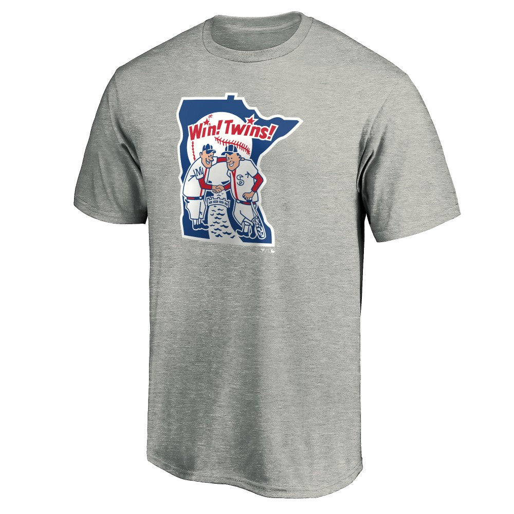 Minnesota Twins Cooperstown Collection Huntington Logo T-Shirt Heathered Gray