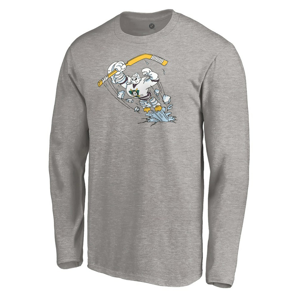 Anaheim Ducks Special Edition Primary Logo Long Sleeve T-Shirt - Heather Gray T-shirts