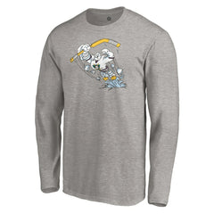 Anaheim Ducks Special Edition Primary Logo Long Sleeve T-Shirt - Heather Gray T-shirts