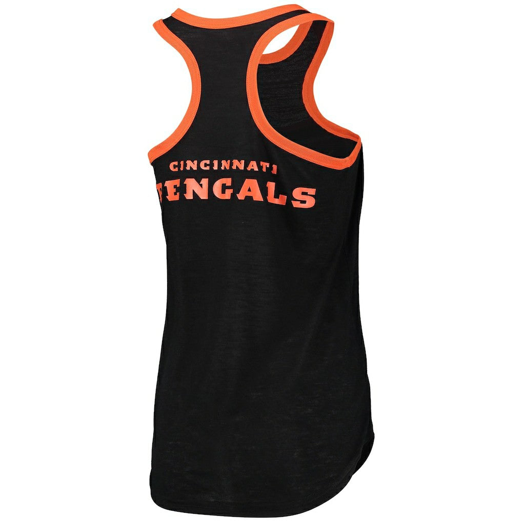 Cincinnati Bengals G-III 4Her by Carl Banks Women's Tater Burnout Tank Top - Black cheap