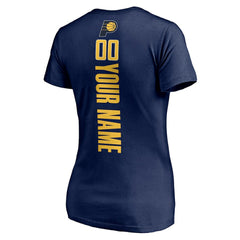 Indiana Pacers Women's Playmaker Personalized Name & Number V-Neck T-Shirt - Navy sale