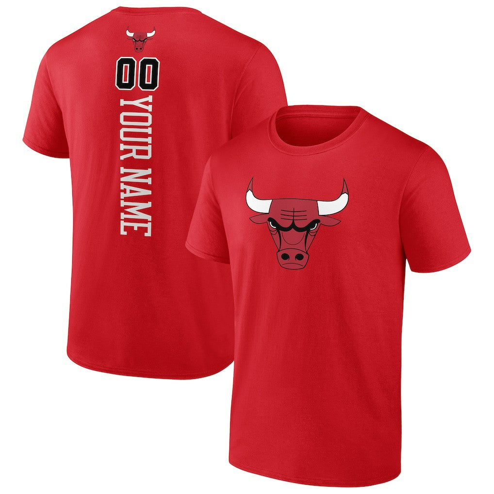 Chicago Bulls Playmaker Personalized Name & Number T-Shirt sale - Red online