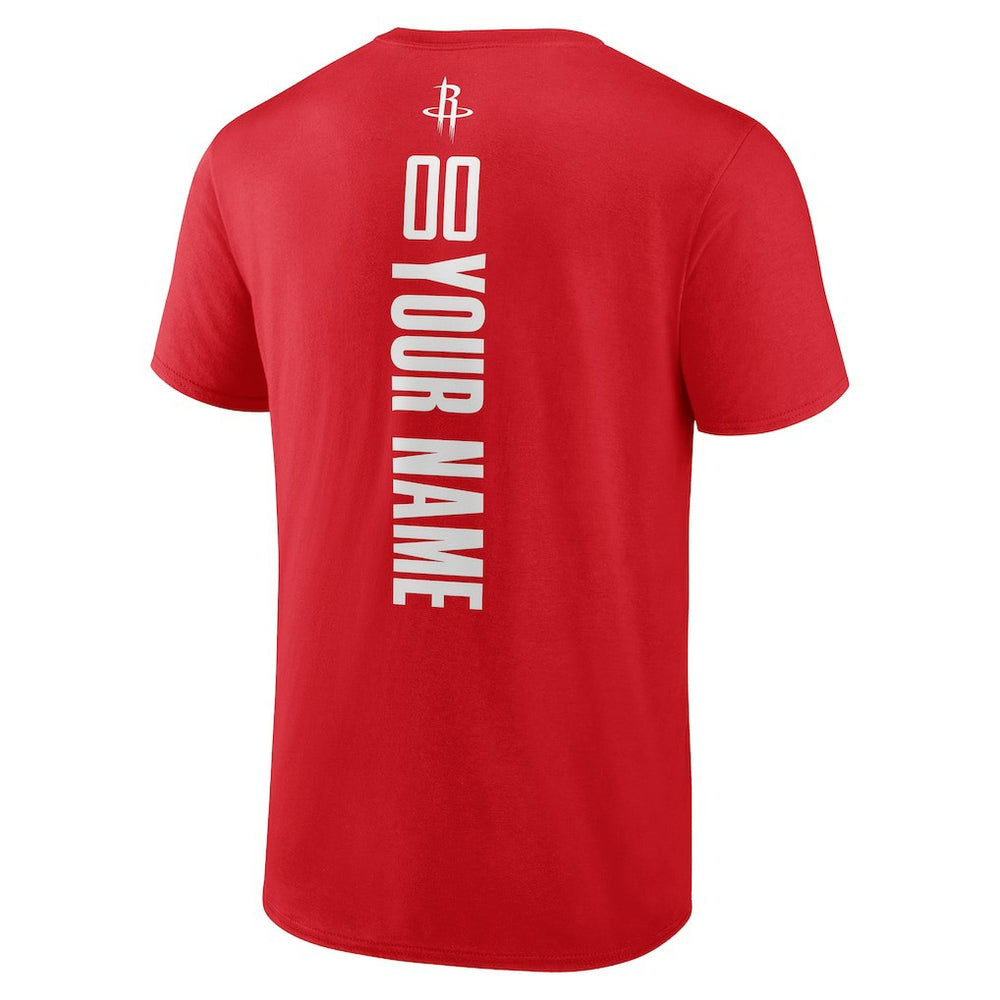 Houston Rockets Playmaker Personalized Name & Number T-Shirt - Red on sale