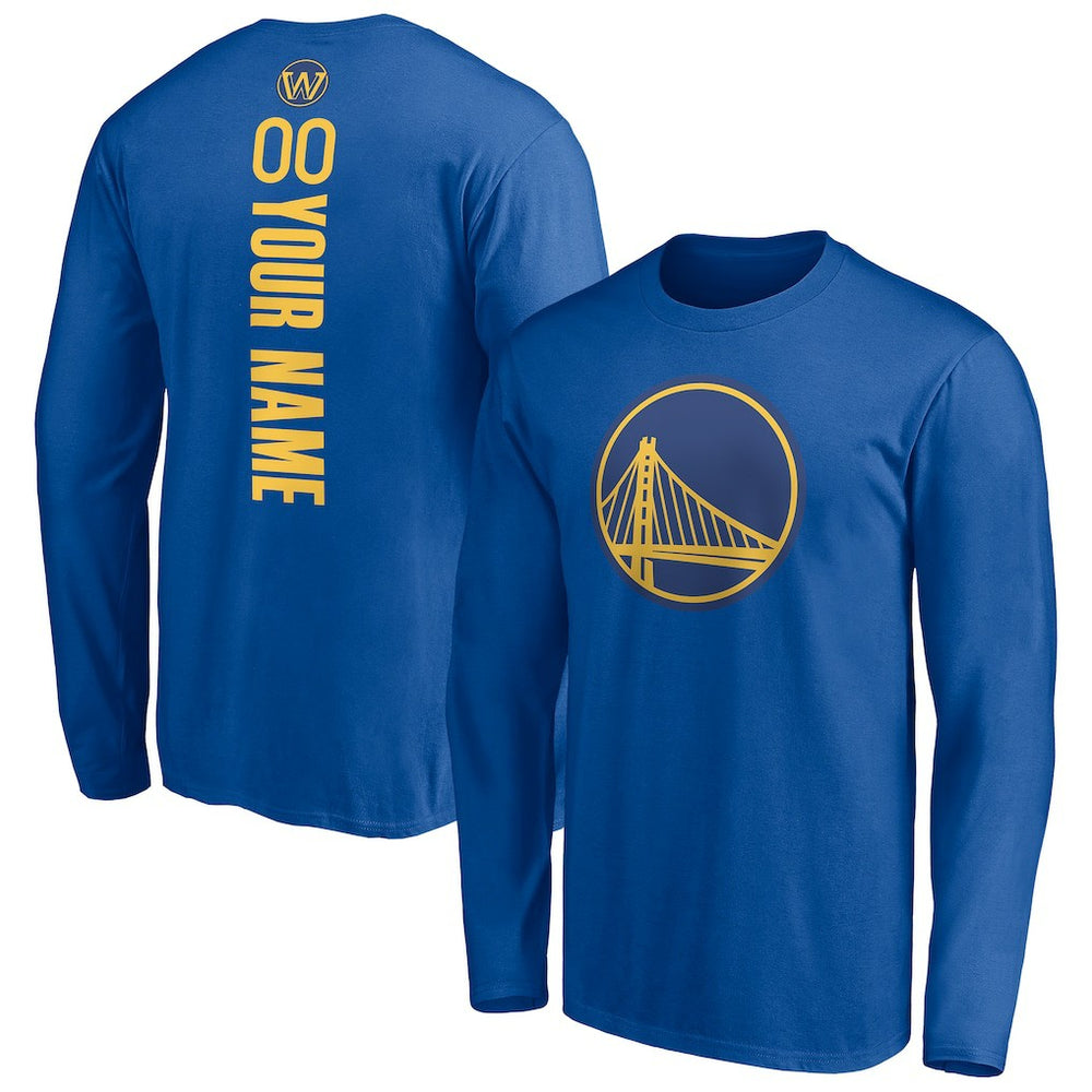Golden State Warriors Playmaker Personalized Name & Number Long Sleeve T-Shirt sale - Royal outlet