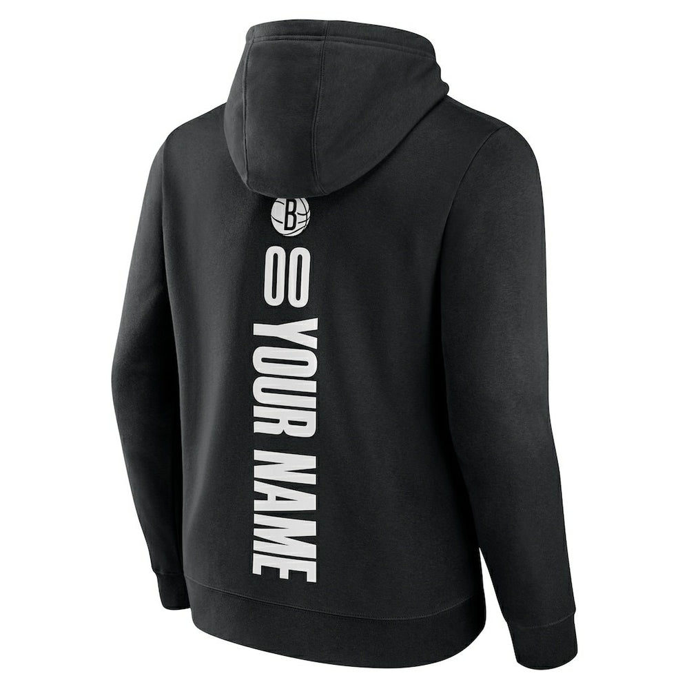Brooklyn Nets Playmaker Personalized Name & Number Pullover Hoodie - Black shop