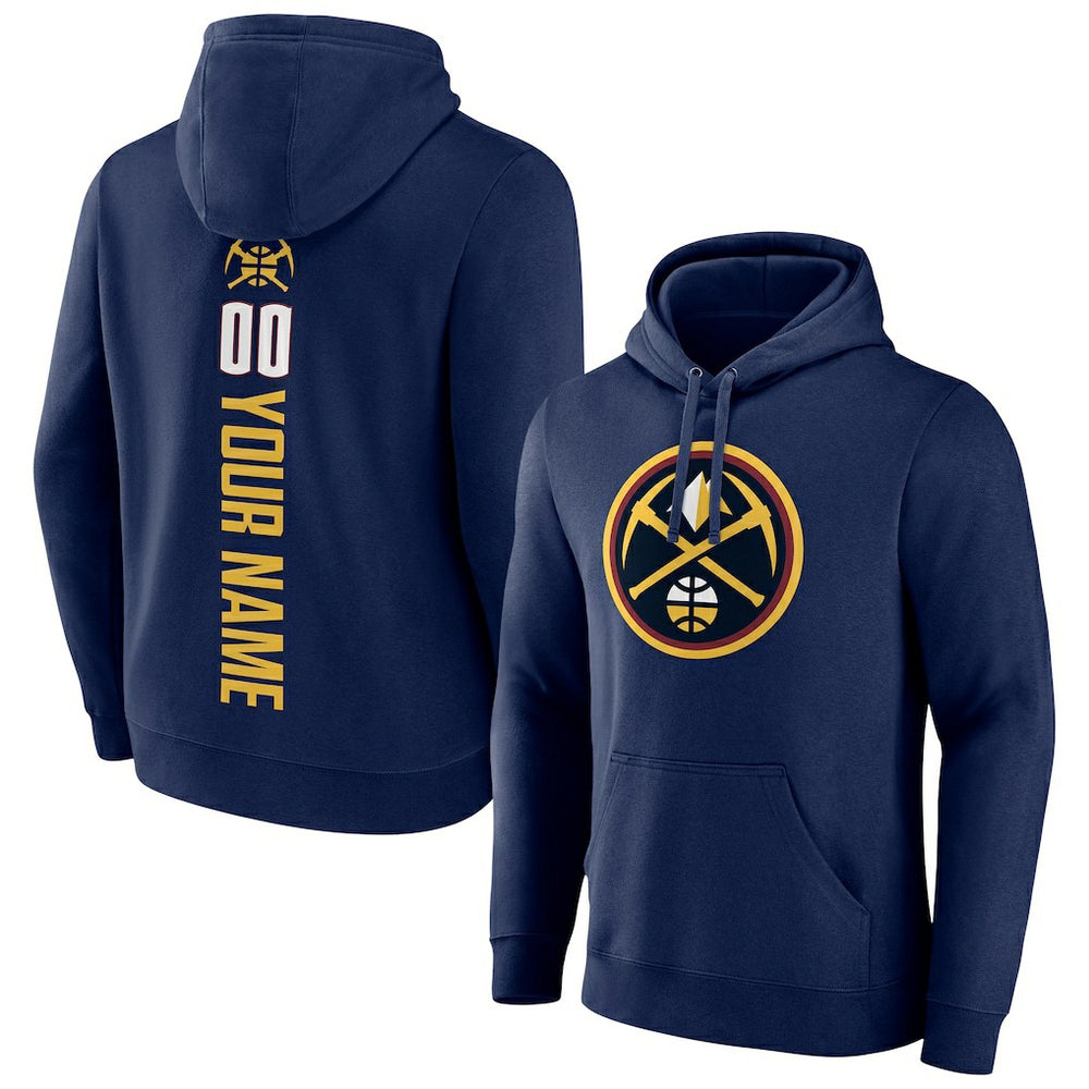 Denver Nuggets Playmaker Personalized Name & Number Pullover Hoodie sale - Navy outlet