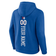 Philadelphia 76ers Playmaker Personalized Name & Number Pullover Hoodie - Royal outlet