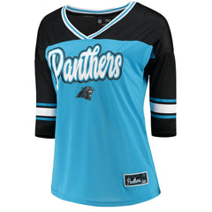 Carolina Panthers 5th & Ocean by New Era Women's Mesh Long Sleeve T-Shirt - Blue discount