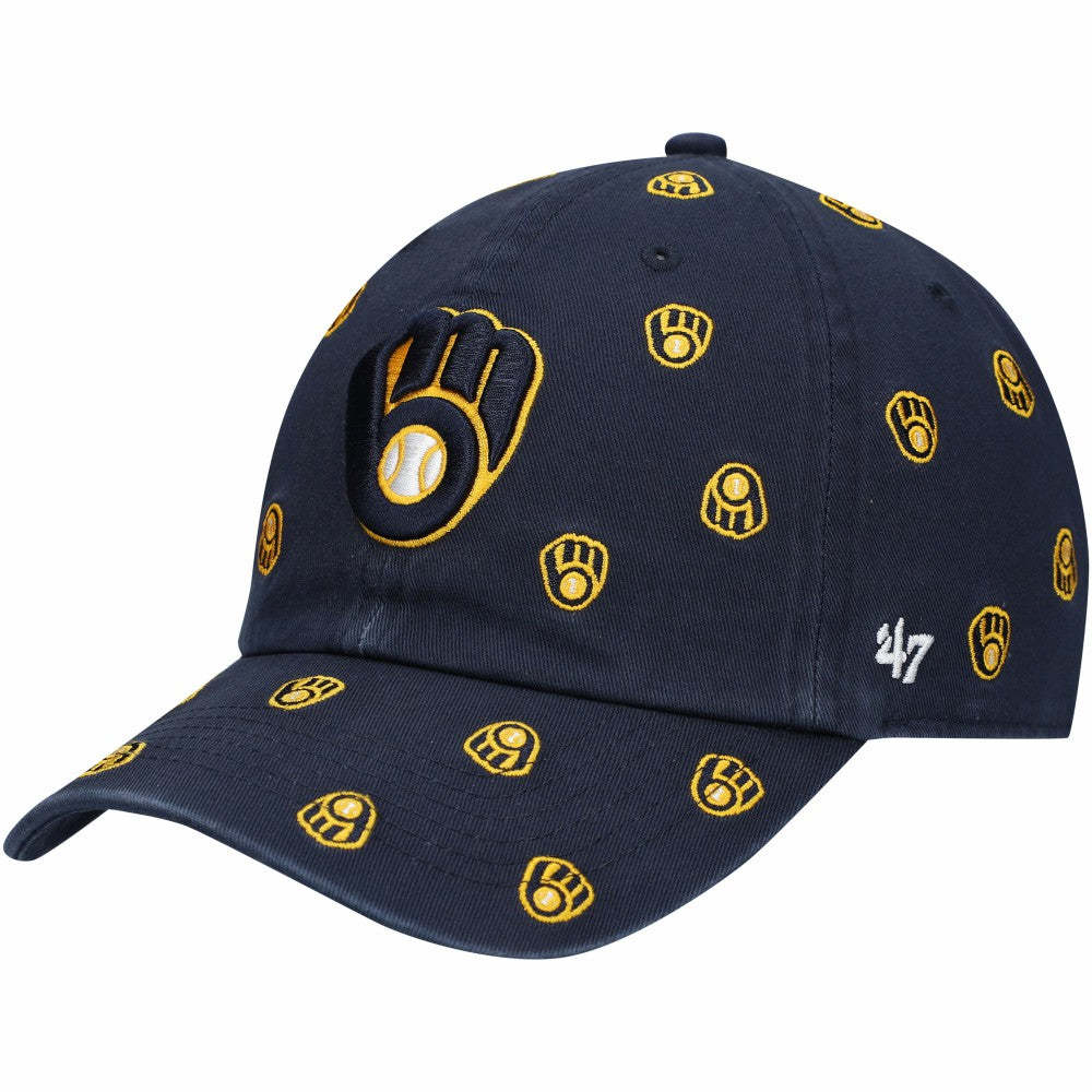 Milwaukee Brewers Women's Confetti Clean Up Adjustable Hat Navy