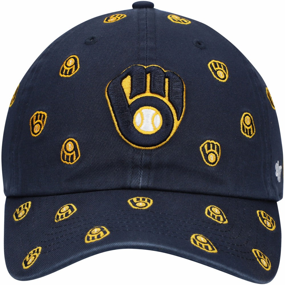 Milwaukee Brewers Women's Confetti Clean Up Adjustable Hat Navy
