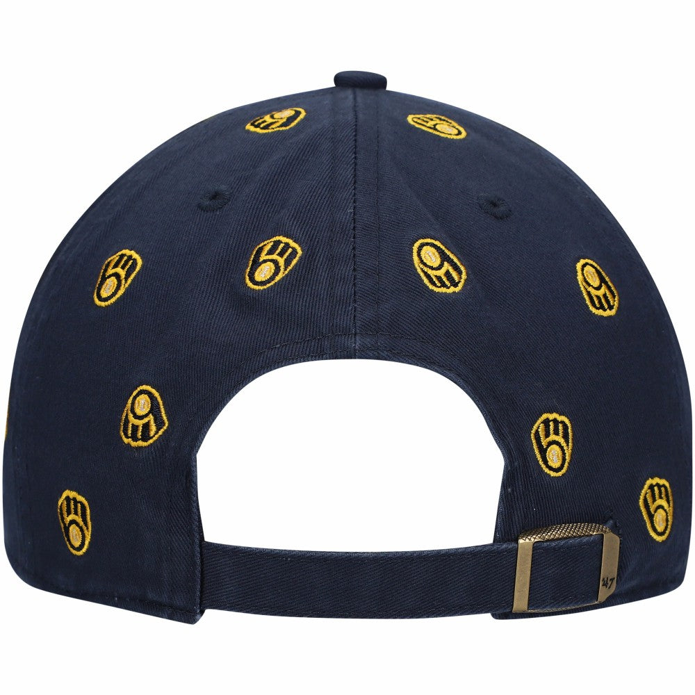 Milwaukee Brewers Women's Confetti Clean Up Adjustable Hat Navy