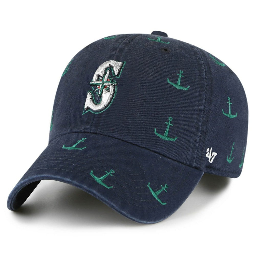 Seattle Mariners Women's Confetti Clean Up Adjustable Hat Navy