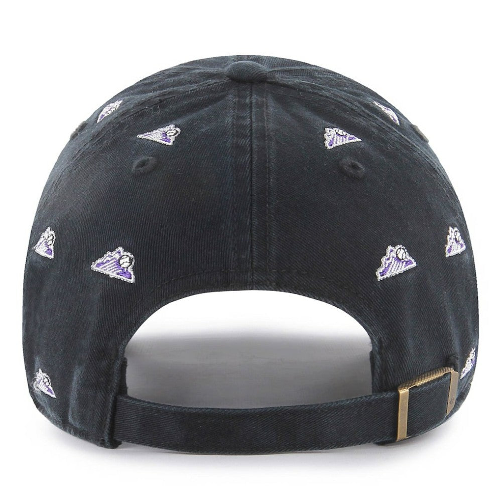 Colorado Rockies Women's Confetti Clean Up Adjustable Hat Black