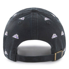 Colorado Rockies Women's Confetti Clean Up Adjustable Hat Black