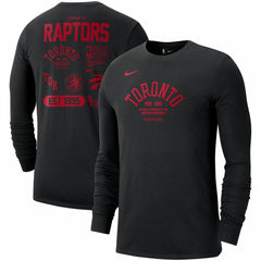 Toronto Raptors 75th Anniversary Courtside Element Long Sleeve T-Shirt - Black cheap
