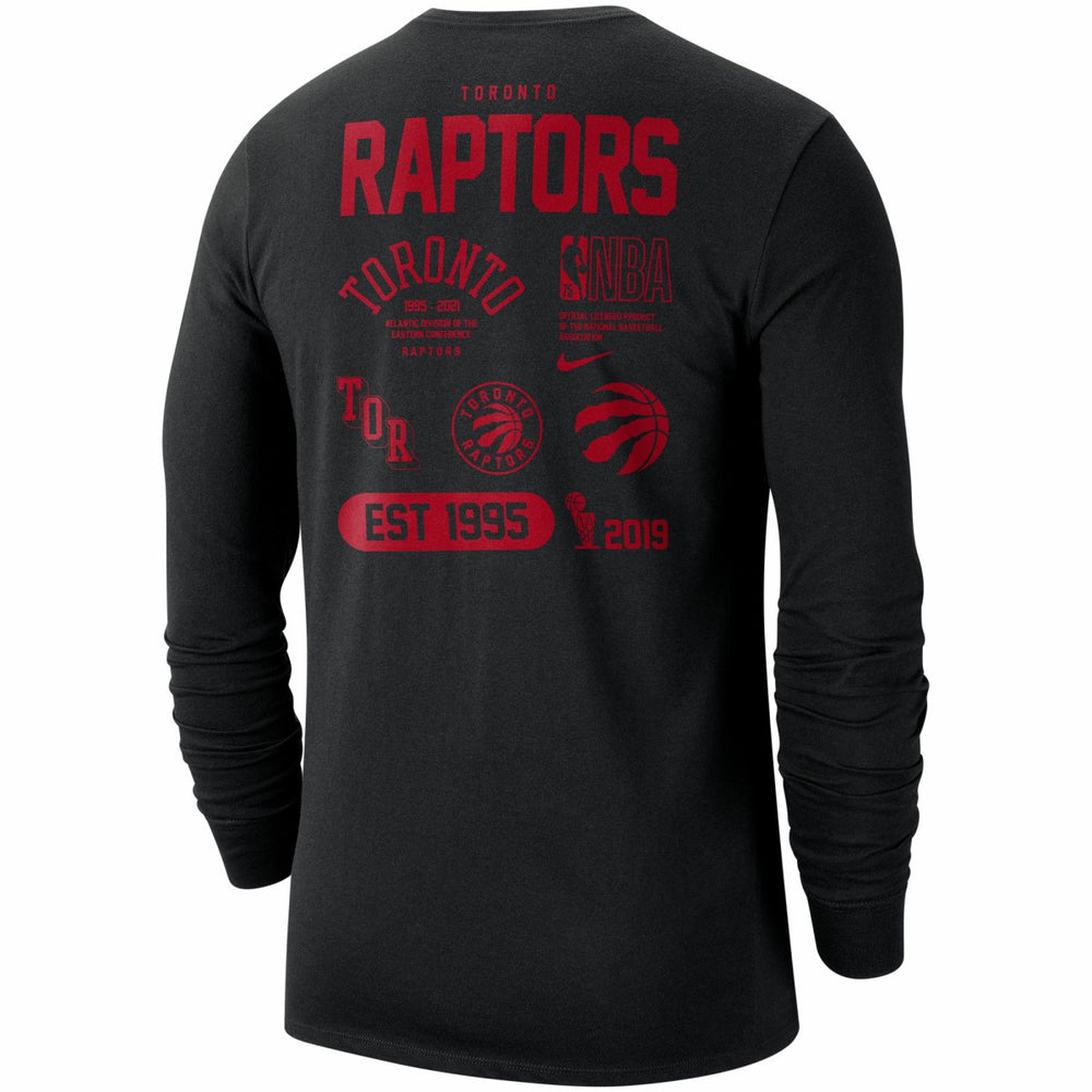 Toronto Raptors 75th Anniversary Courtside Element Long Sleeve T-Shirt - Black cheap