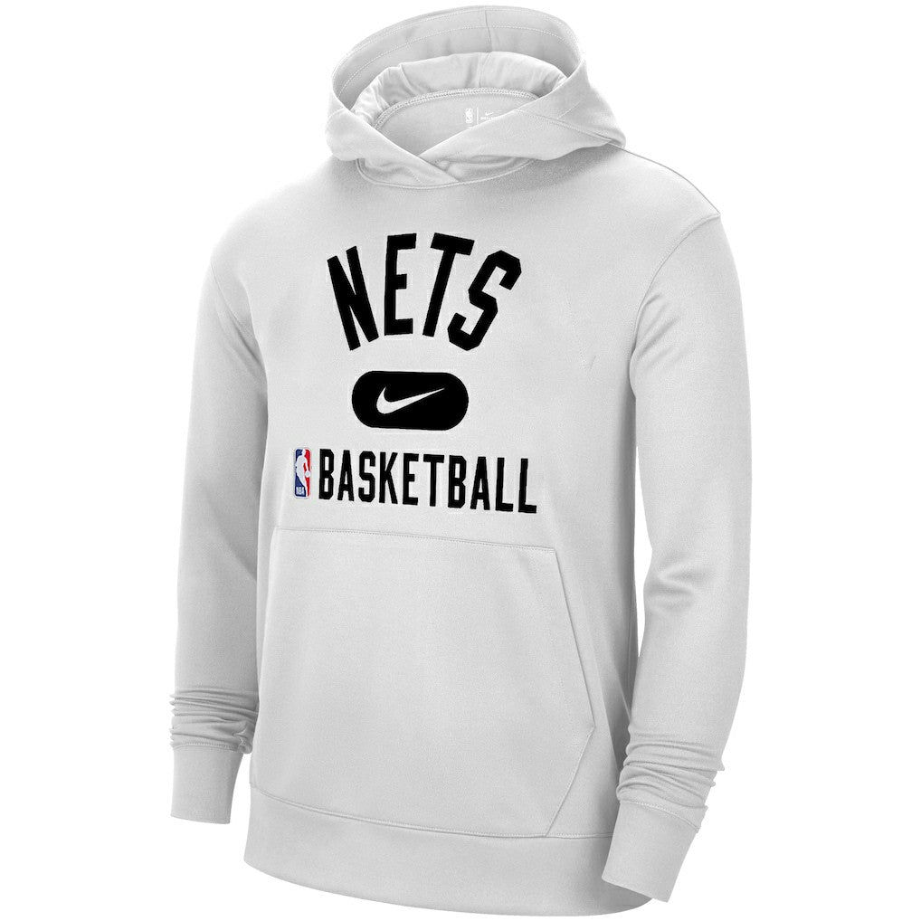 Brooklyn Nets 2021-2022 Spotlight On Court Performance Practice Pullover Hoodie - White on sale