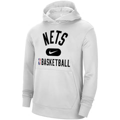 Brooklyn Nets 2021-2022 Spotlight On Court Performance Practice Pullover Hoodie - White on sale