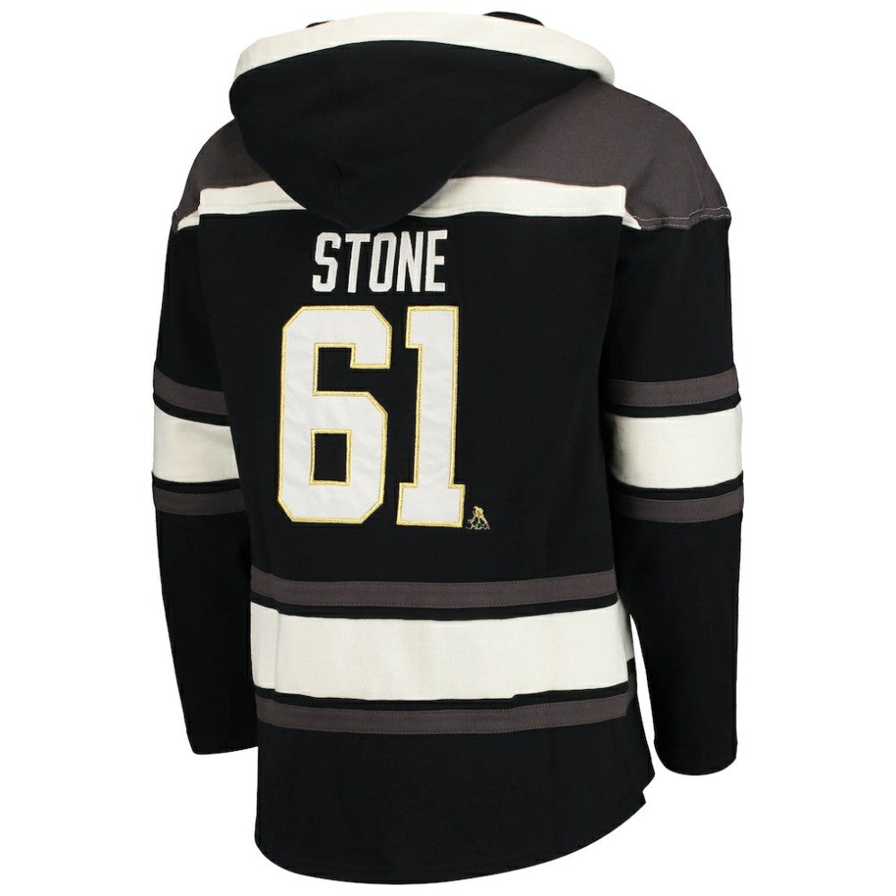 Mark Stone Vegas Golden Knights '47 Player Name & Number Lacer Pullover Hoodie - Black Hoodies